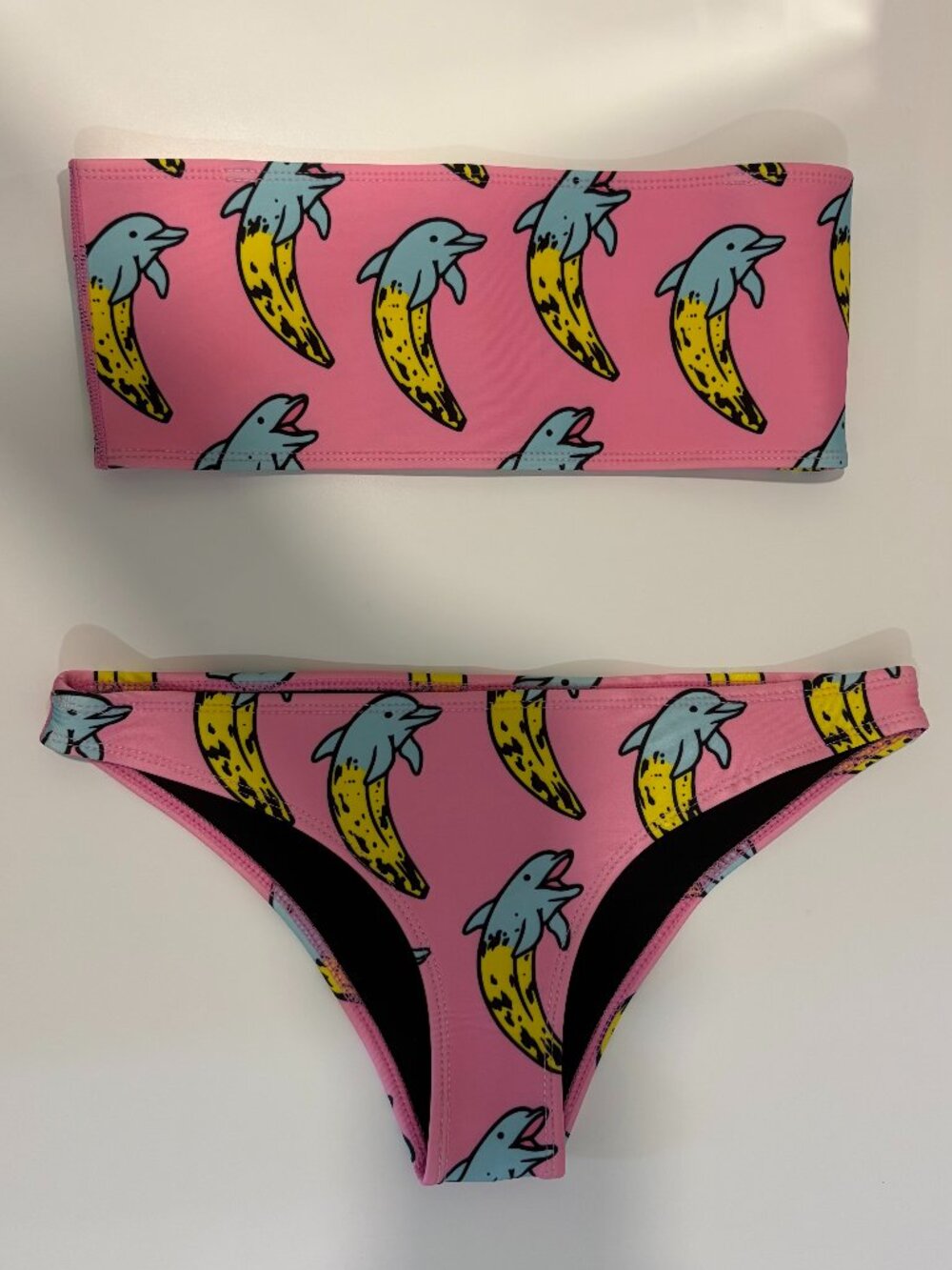 Hoaka Swimwear Neoprene Dolphin Banana Bikini Set